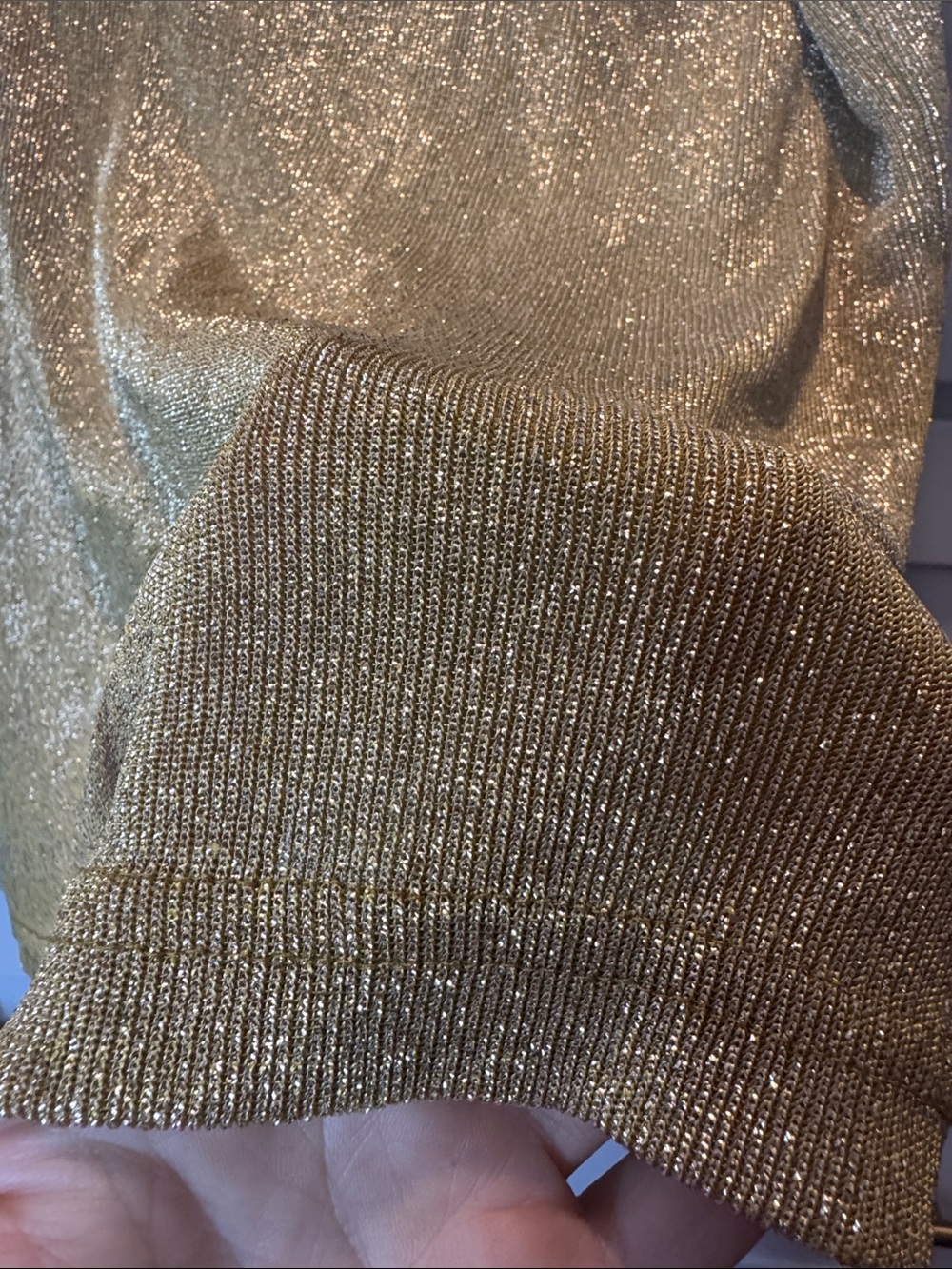 Vintage Studio C Gold Glitter Tank Top - Sleeveless Women's Top - Picture 3 of 7